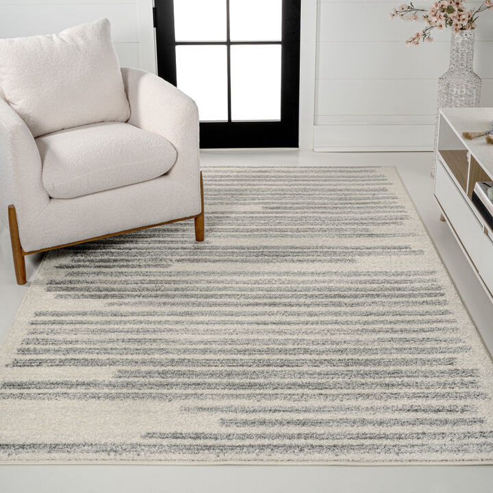 Khalil Modern Berber Stripe Area Rug