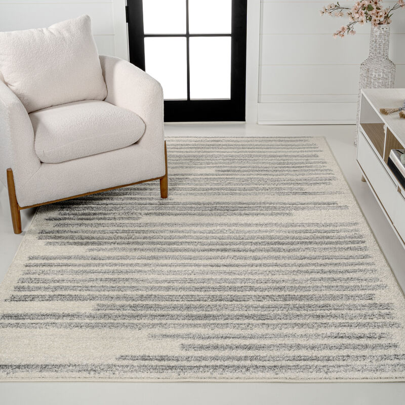 Khalil Modern Berber Stripe Area Rug
