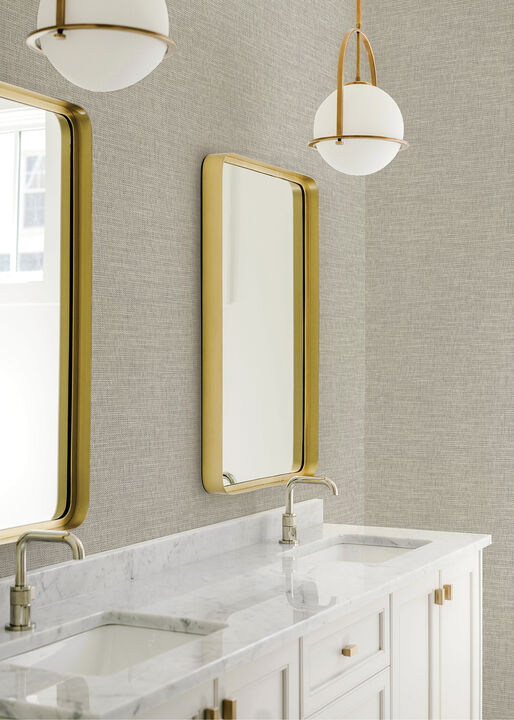In The Loop Neutral Faux Grasscloth Wallpaper