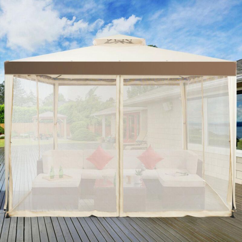 Hivvago Canopy and Garden Structures Gazebo with Netting for Outdoors