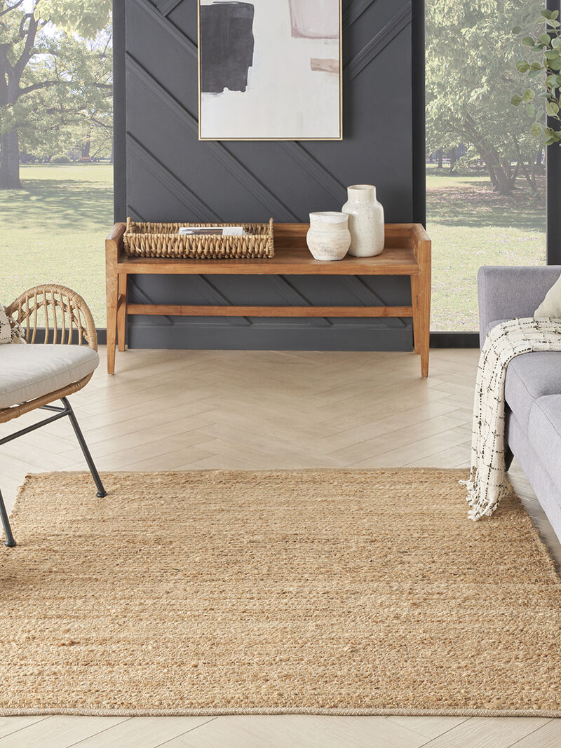 Natural Jute NJT01 Natural 5' x Square Rug