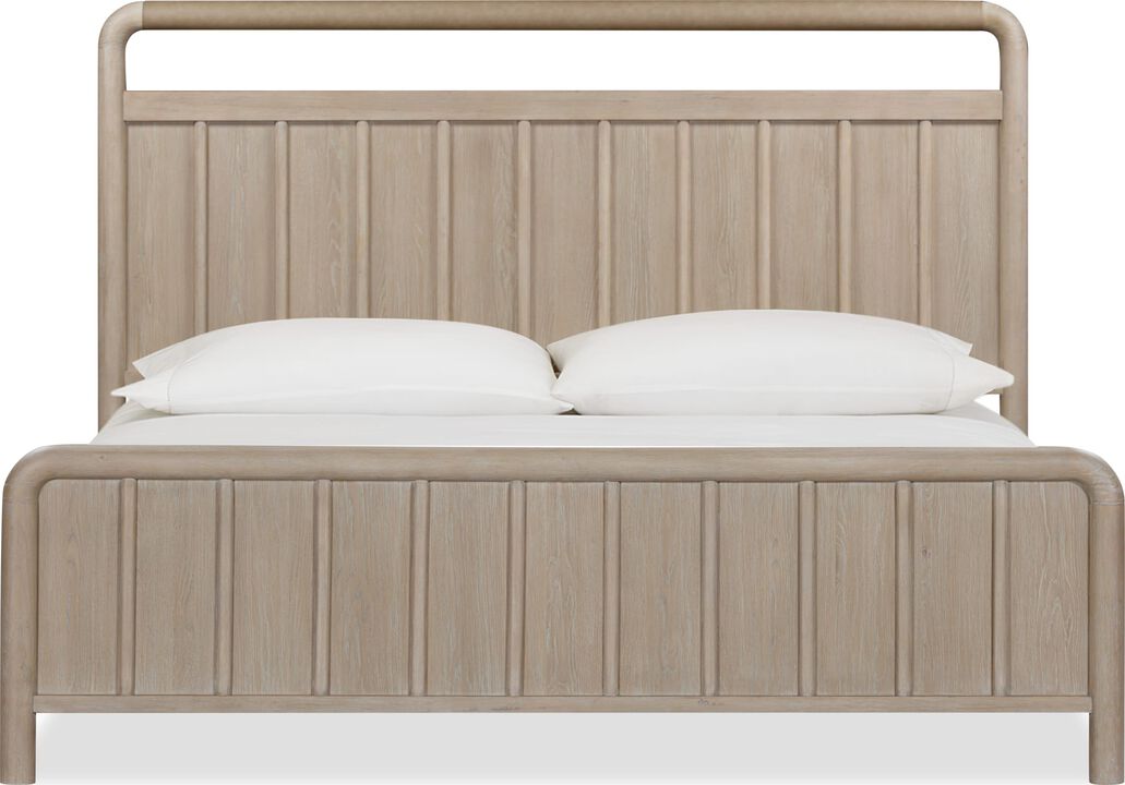 Camden Full-size Shiplap Oak Wood Platform Bed in Chai