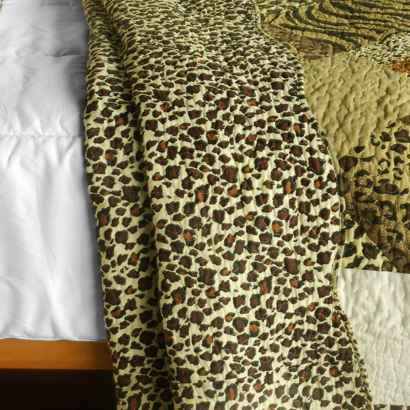 Melody Fair Cotton Quilted Printed Quilt Set 3PC Queen Size Cozy Bedding image number 3