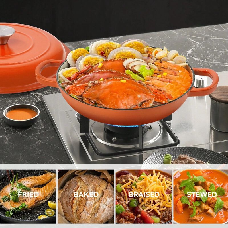 3 Quart Enameled Cast Iron Dutch Oven with Lid image number 3