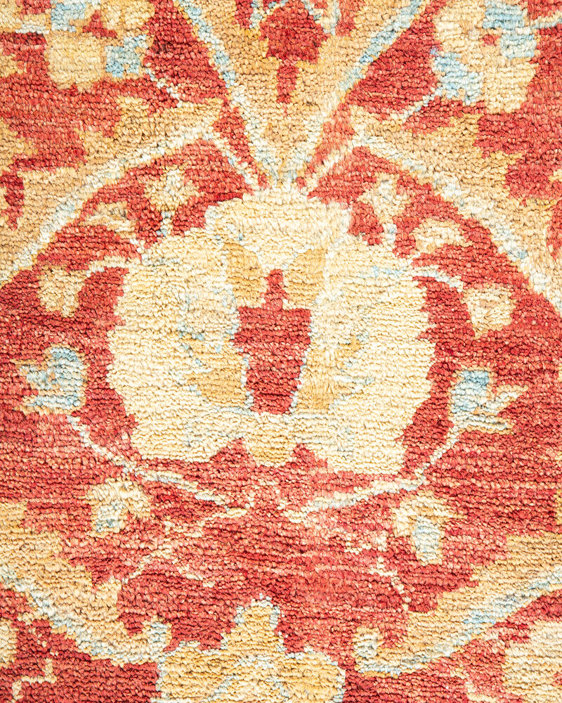 Eclectic, One-of-a-Kind Hand-Knotted Area Rug  - Orange, 9' 2" x 11' 9"