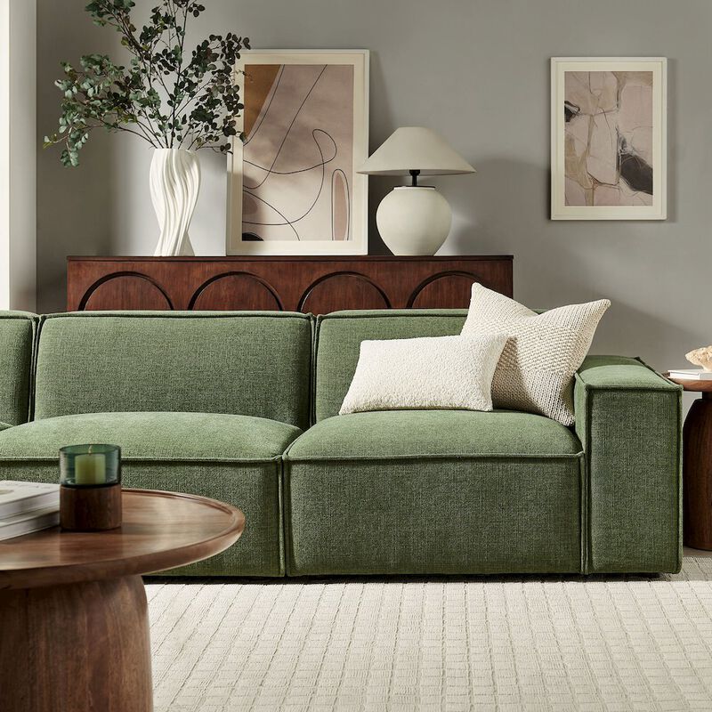 Restore 3-Piece Performance Fabric Upholstered Modular Sofa Set image number 9