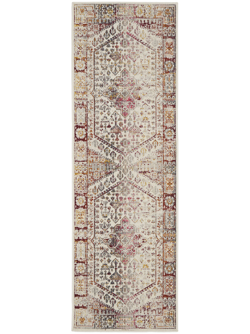 Vintage Kashan VKA08 Ivory/Red 2' x 6' Rug