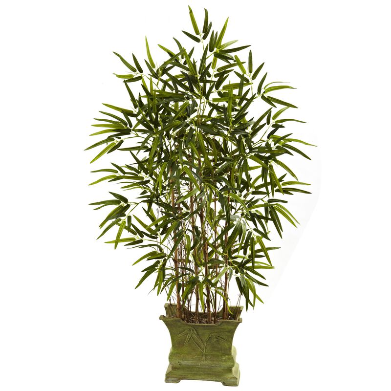 Hivvago 45 Inches Bamboo Tree w/Decorative Planter