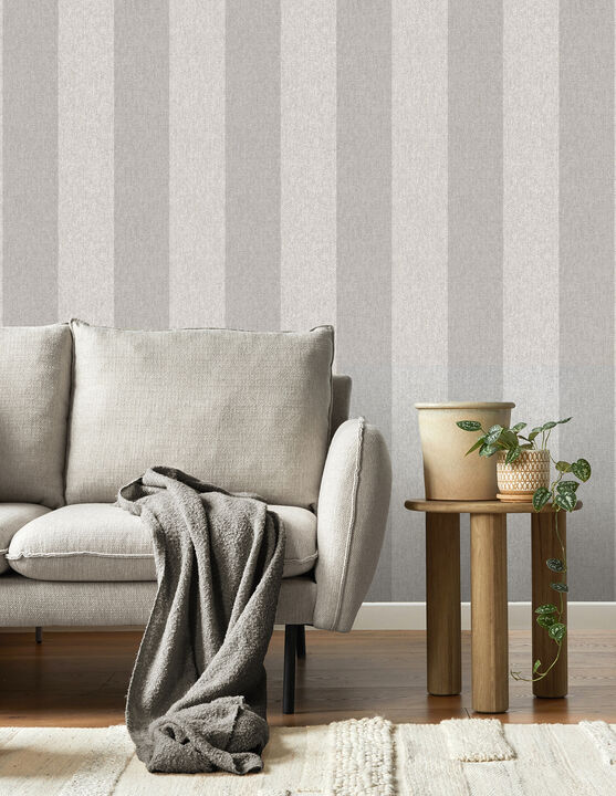 Finn Grey Chevron Stripe Wallpaper