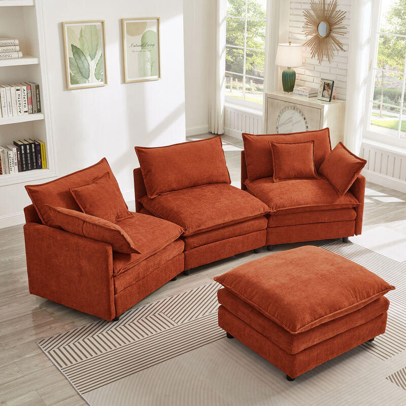 Vulwab 105" Modular Sectional Couch image number 5