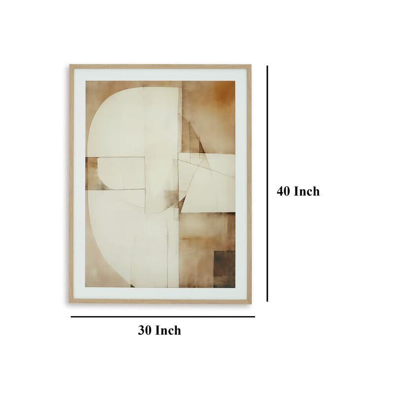 Cril Wall Art, 30x40, Acrylic Front, Framed Brown, Tan, White Print image number 4