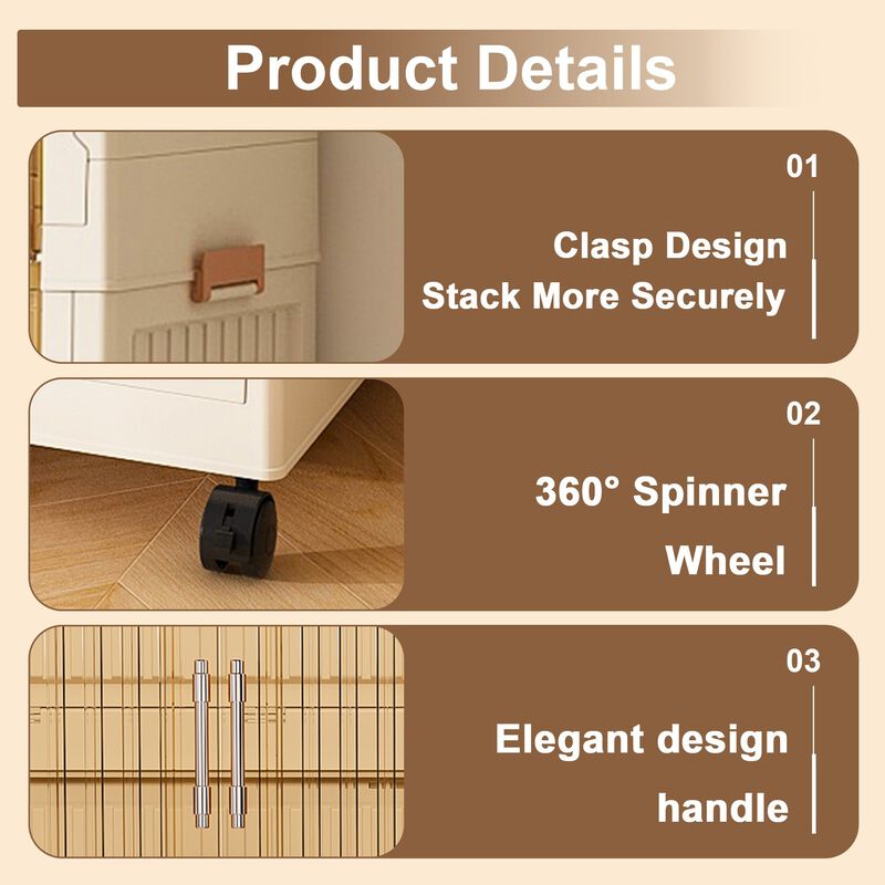 Clihome Portable Wardrobe Closet Storage Organizer,Wardrobe Storage Cabinet,with 9 Magnetic Doors & 9 Cubes image number 4
