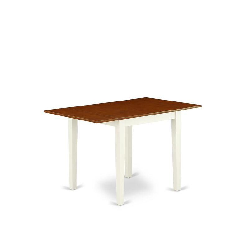 East West Furniture Dining Table Buttermilk & Cherry, NDT-WHI-T