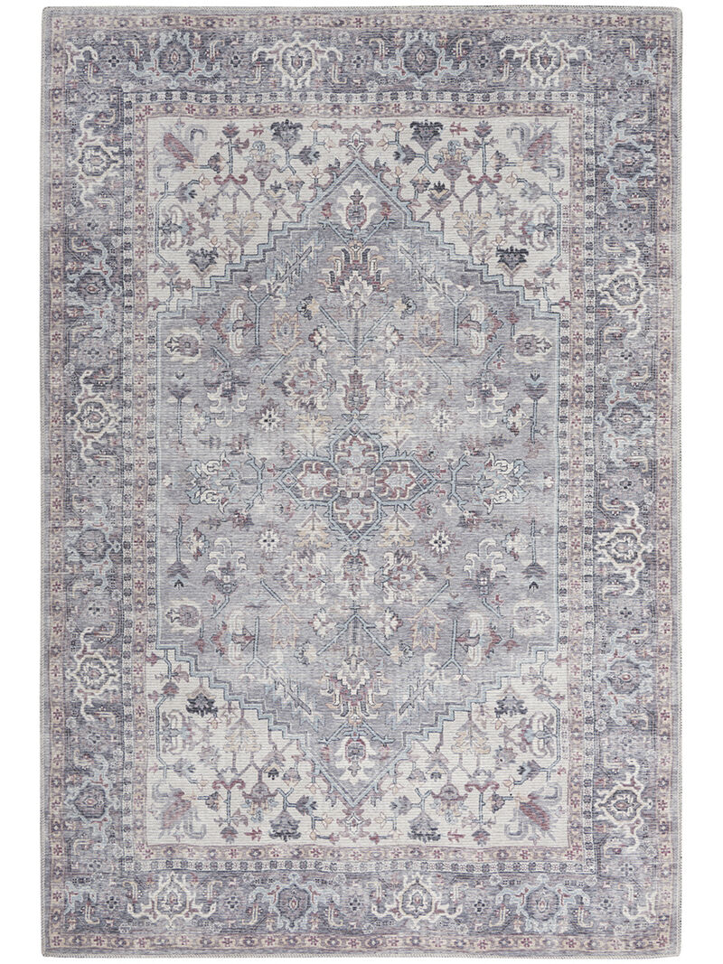 Machine Washable Series 1 SR104 Gray 4' x 6' Rug