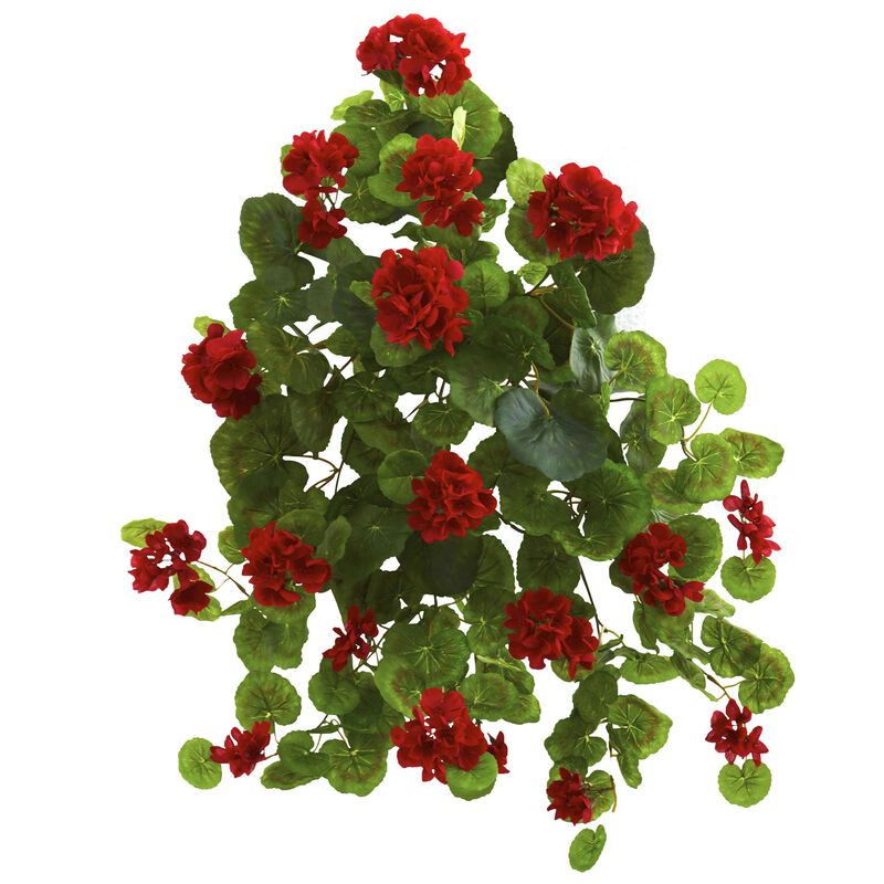 Hivvago 26" Geranium Artificial Plant (Set of 2)