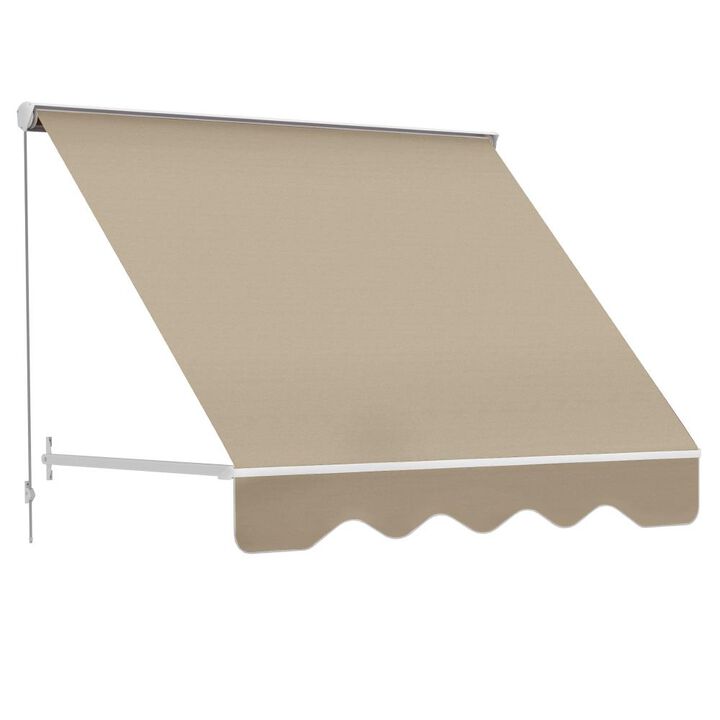 Hivvago 6-Foot Outdoor Window Awning with Aluminum Frame