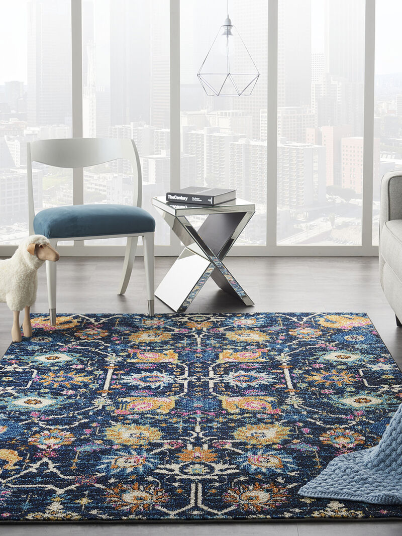 Passion PSN01 Navy 5' x Round Rug