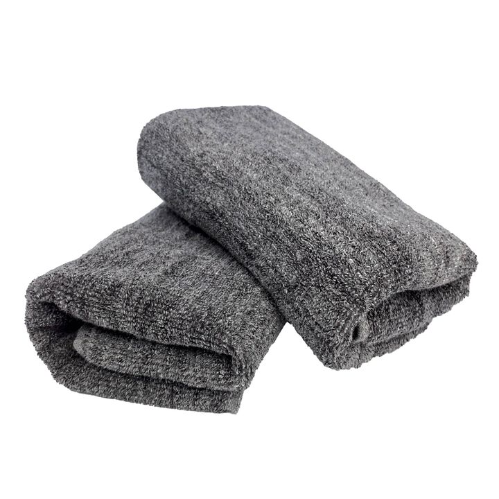 Bedvoyage eco-melange Rayon Bamboo Cotton Towels, Hand Towel 2pk - Charcoal