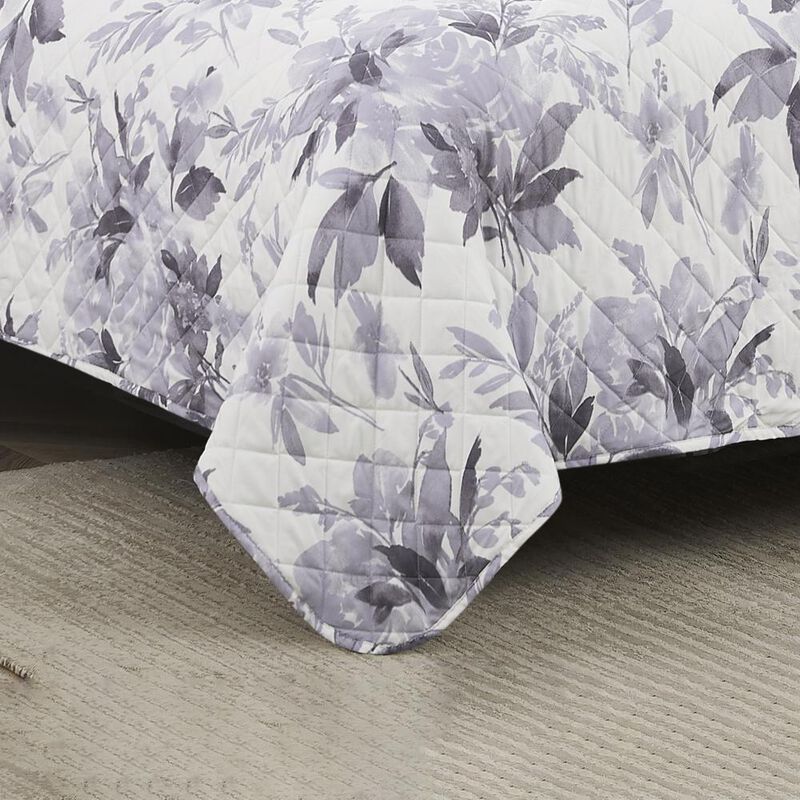 RT Designers Collection Melrose Judi 3-Pieces Elegant Stitched Quilt Set OB Queen Multicolor