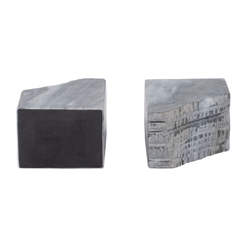 Set of 2 Marble Live Edge Bookends image number 5