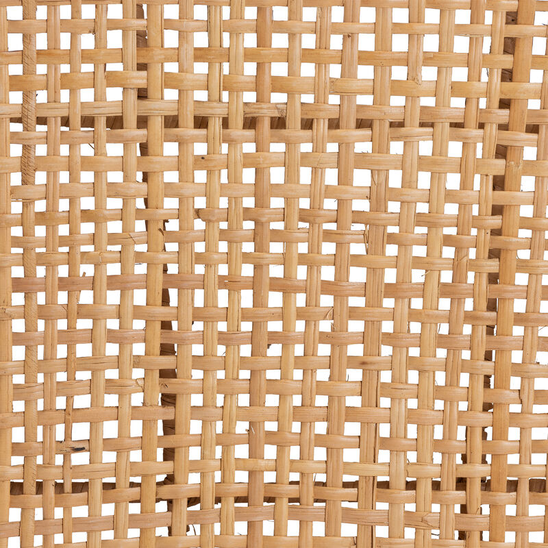 Baxton Studio Moscow Modern Bohemian Natural Brown Rattan and Walnut Brown Mahogany Wood 2-Piece Dining Chair Set