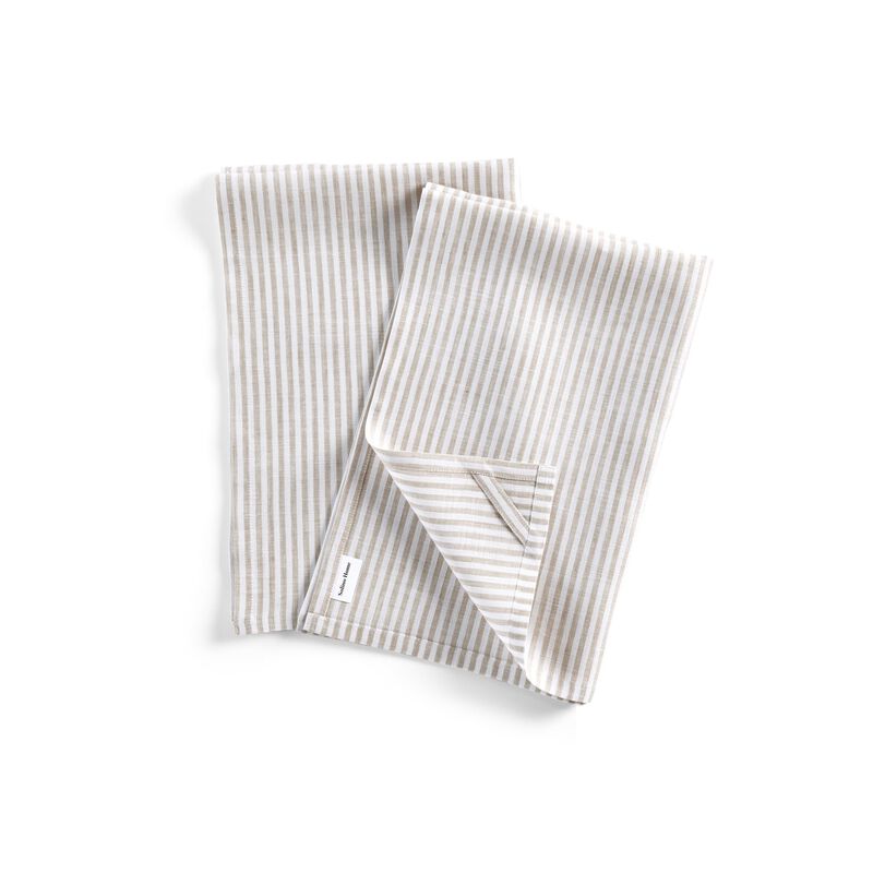 Linen Kitchen Towels - Narrow Stripe image number 0