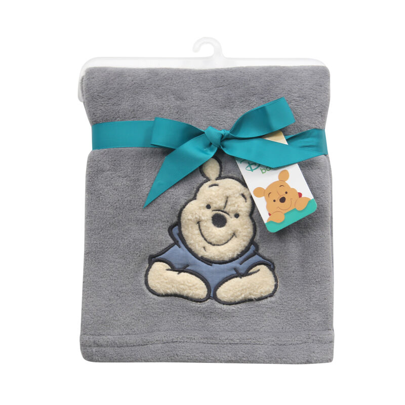 Disney Baby Forever Pooh Gray Bear Baby Blanket by Lambs & Ivy