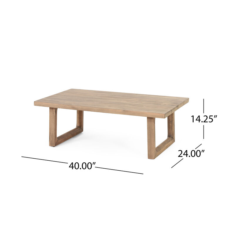 Merax Acacia Wood 4Piece Outdoor Chat Set - Slat Panel Design with Water-Resistant Cushions image number 4