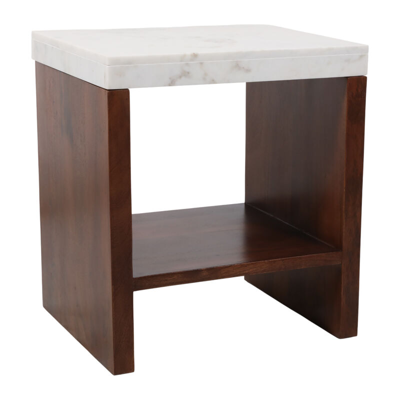 22x20 Marble Top Side Table image number 0