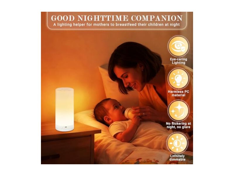 Dimmable Color Changing Table Lamp For Living Room Bedroom Bedside Warm White image number 3
