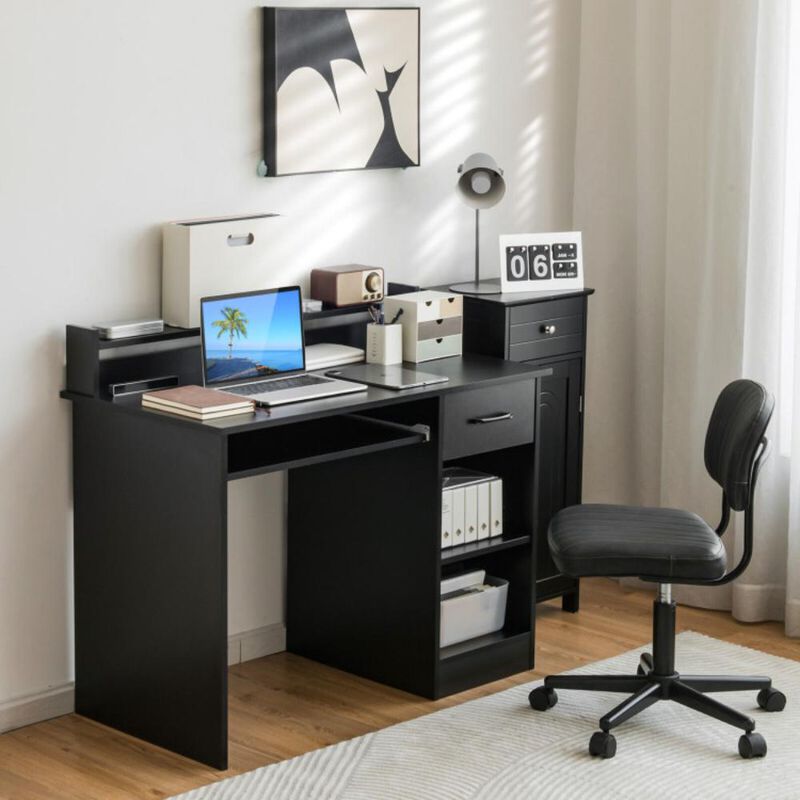 Hivvago Study Laptop Table with Drawer and Keyboard Tray
