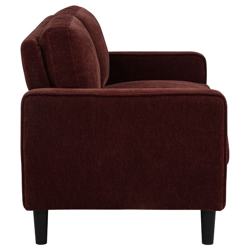 Rumi Loveseat, Track Arms w Piping, Foam Fill Upholstery image number 4