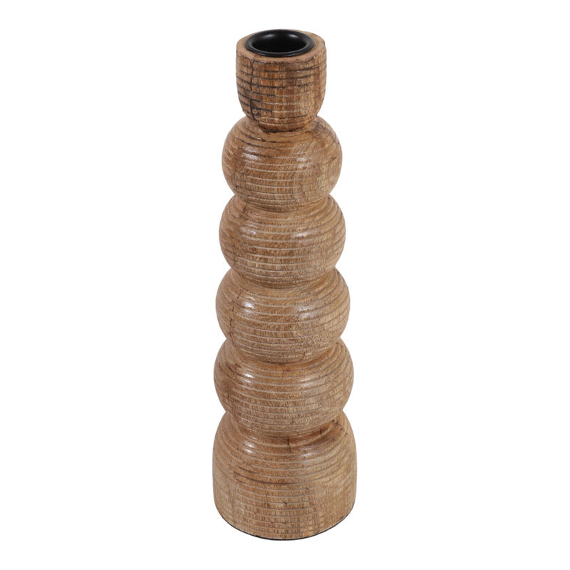 10x3" Ribbed Taper Holder, Natural image number 2
