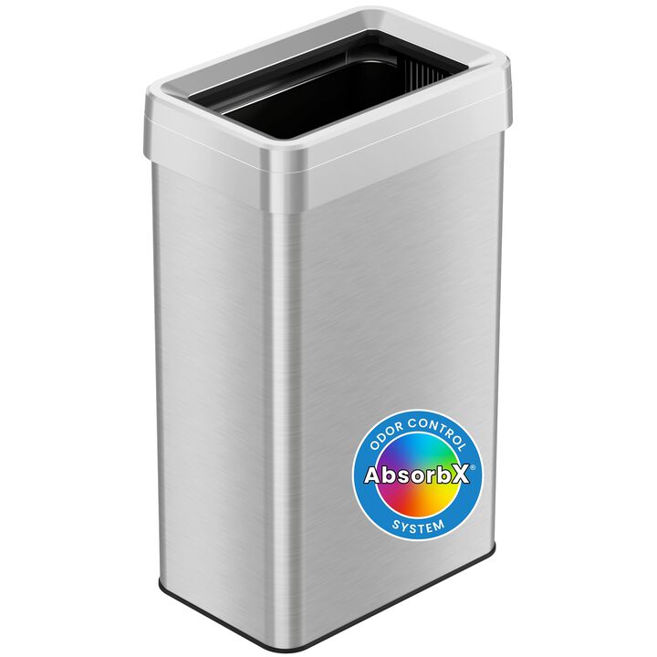 iTouchless 18 Gallon / 68 Liter Rectangular Open Top Trash Can