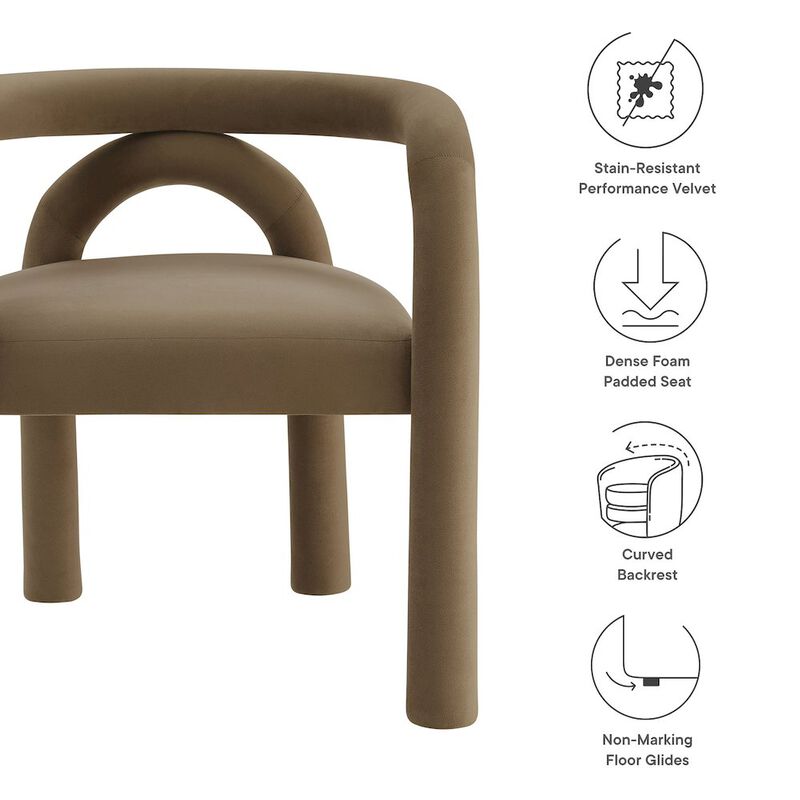 Astrid Performance Velvet Dining Chair image number 1