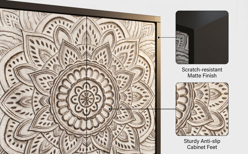 Judtik Embossed Sideboard image number 8