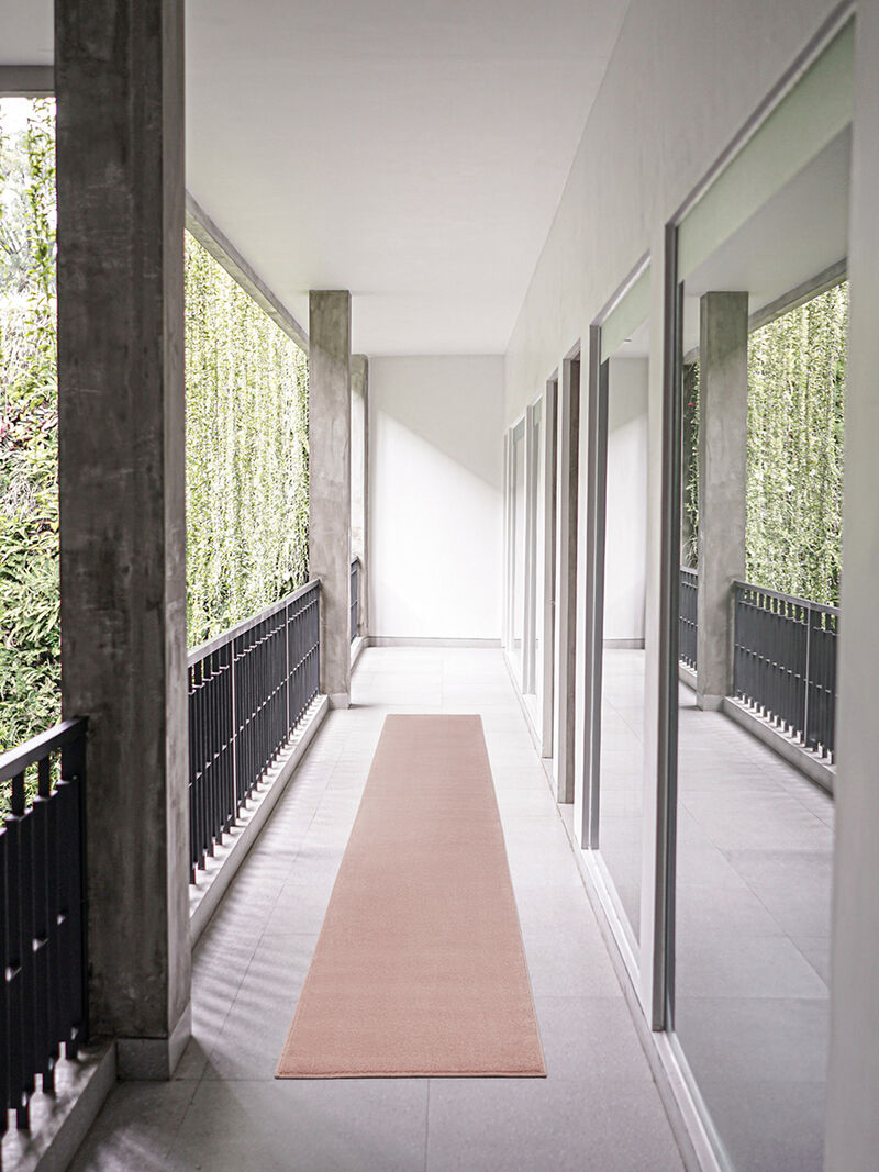 Nourison Essentials NRE01 Pink 2'2" x 18' Rug image number 1