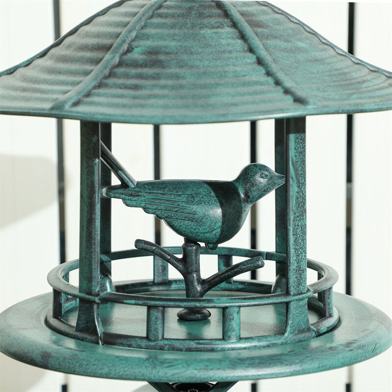 Pedestal Tall Bird Bath &ndash; Outdoor Decorative Fountain for Backyard & Garden image number 4