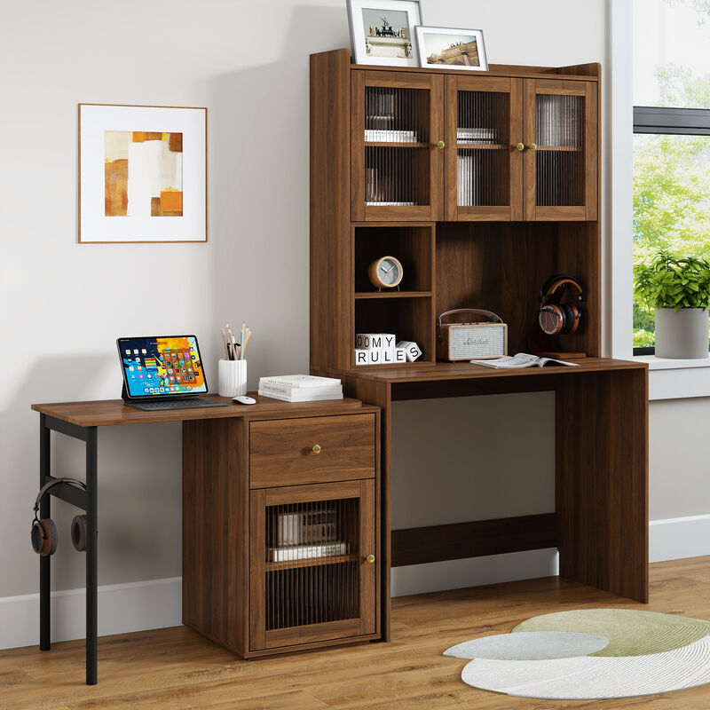 Tofrop Computer Desk with  Bookshelf image number 3