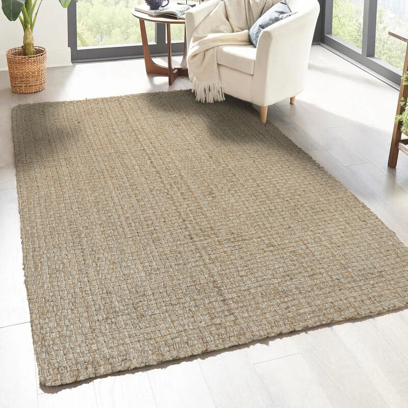 Estera Hand Woven Boucle Chunky Jute Ivory Rug