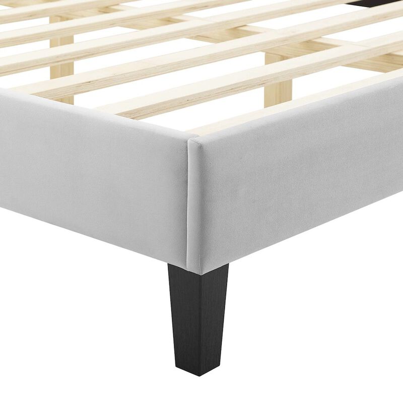 Alexandria Tufted Performance Velvet Twin Platform Bed image number 7