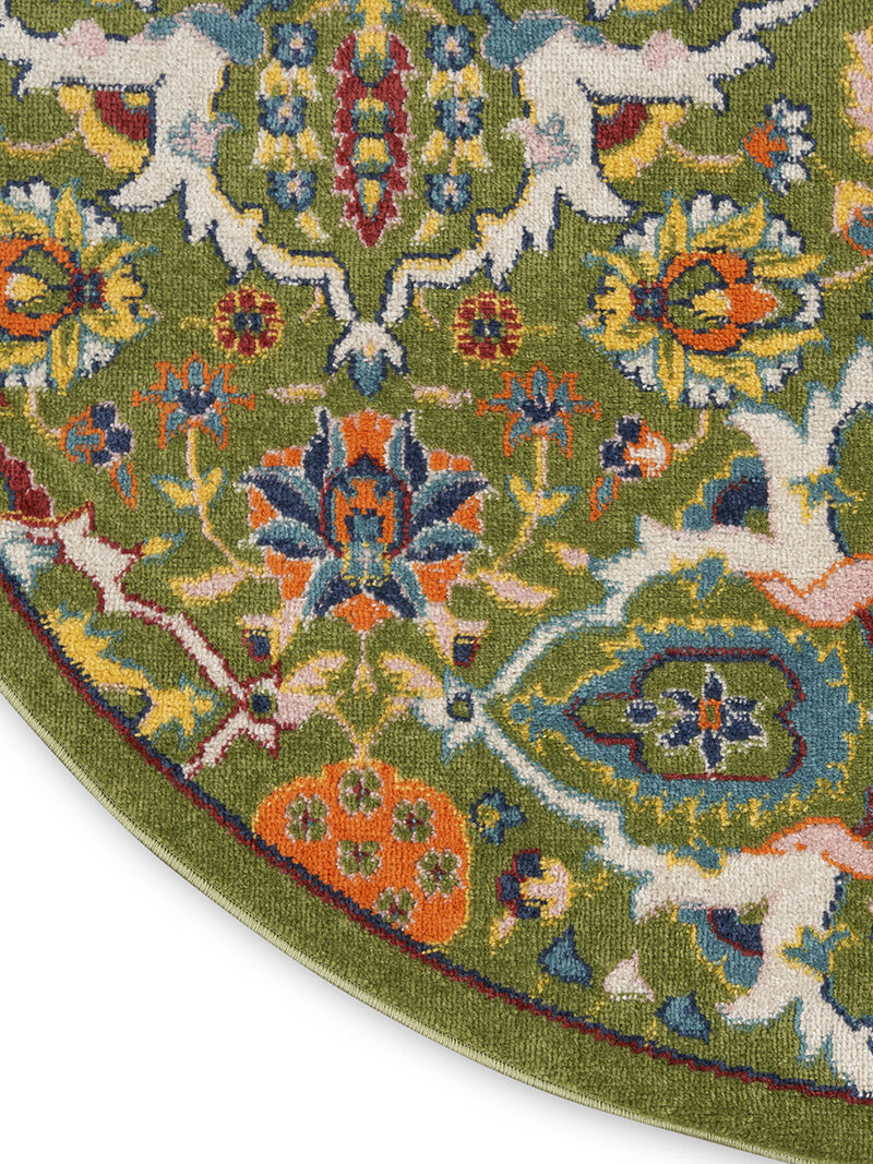 Allur ALR03 Sage/Ivory 4' x Round Rug