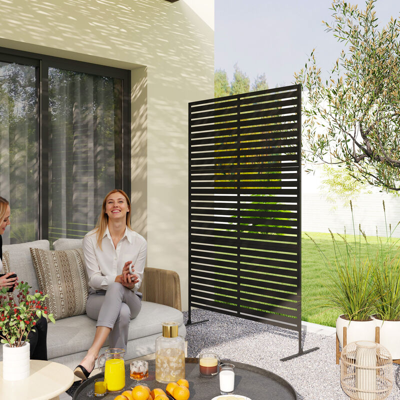 Hivvago Outdoor Privacy Fence Panel with Climbing Trellis image number 1