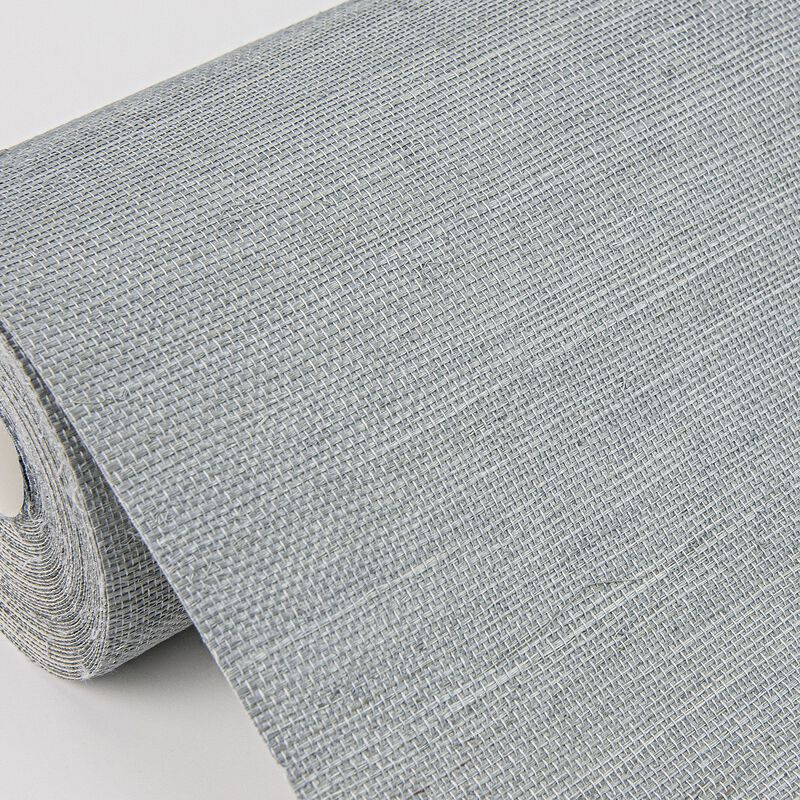 Mirador Light Blue Sisal Grasscloth Wallpaper (Double Roll) image number 4