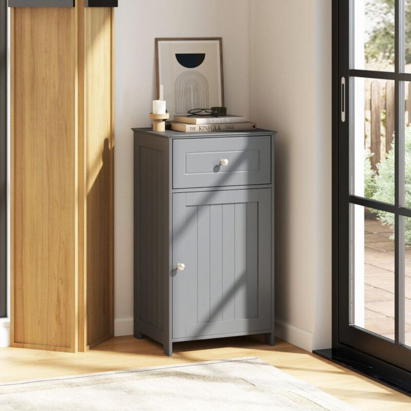Hivvago Bathroom Cabinet with Drawer Single Door with Adjustable Shelf