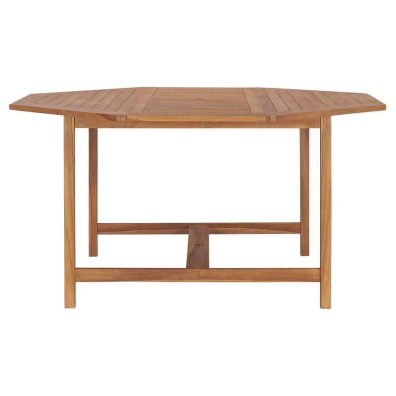 vidaXL Garden Table 59.1"x59.1"x29.5" Solid Teak Wood