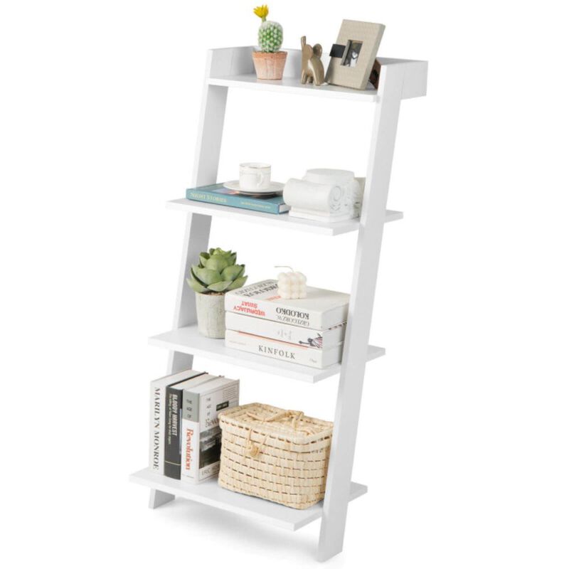 Hivago 4-Tier Ladder Shelf with Solid Frame and Anti-toppling Device