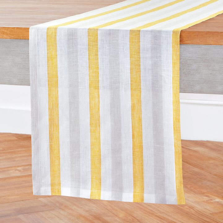 Linen Table Runner - Sorrento Stripe