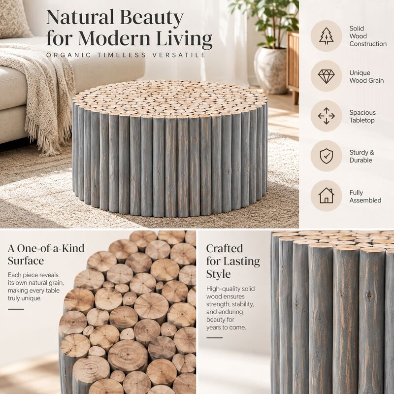 Marelique Wood-Stick Coffee Table image number 5