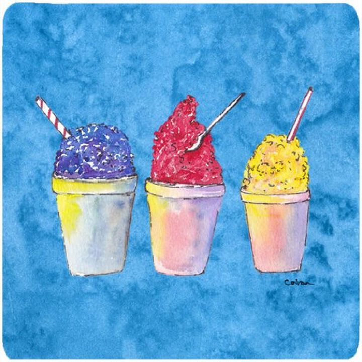 Caroline's Treasures 8780FC Snowballs Foam Coasters (Set of 4), 3.5 H x 3.5 W, Multicolor